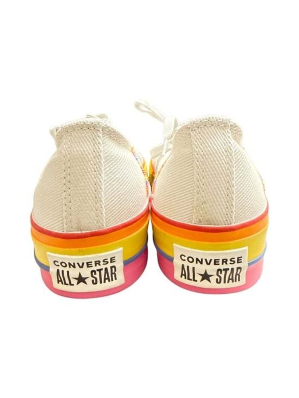 COVERSE CHUCK TAYLOR ALL STAR LIFT LOW RAINBOW SNEAKERS NWOT Sz. 8.5 - Picture 4 of 7